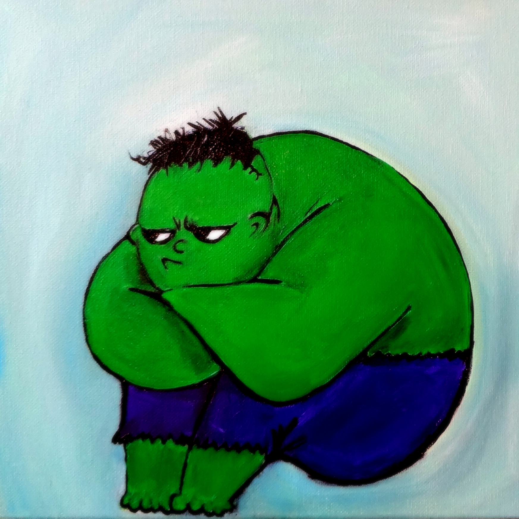 1745x1744 Weekly Painting Week 56 Le Hulk Incroyable! Hawk Art - Hulk Canvas Painting