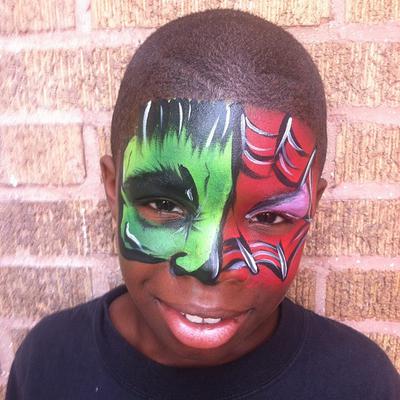 400x400 Splash Of Expression - Hulk Face Painting