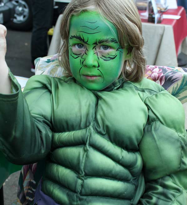 600x658 The Hulk! Auntie Stacey's Face Painting - Hulk Face Painting