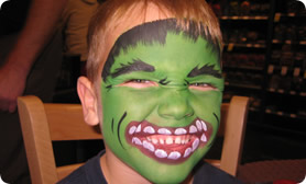 278x168 Face Painting Face Painting Kids Birthday Parties - Hulk Face Painting