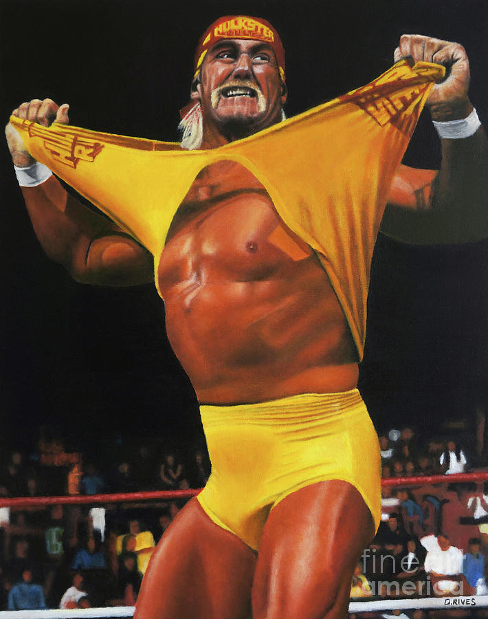 710x900 Hulk Hogan Oil On Canvas Painting By David Rives - Hulk Hogan Painting