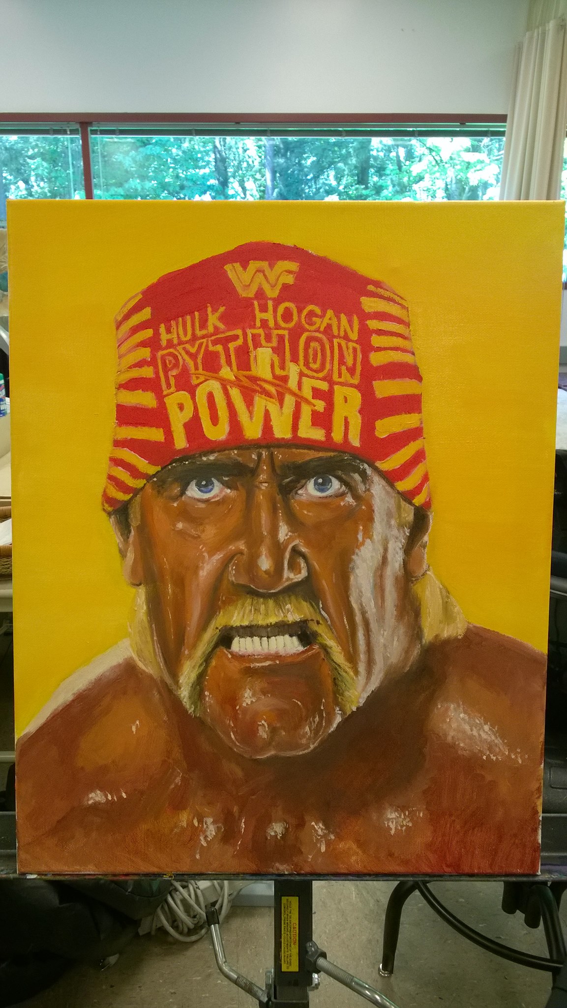1153x2048 Hulk Hogan Speed Painting Robert Rowe Art - Hulk Hogan Painting
