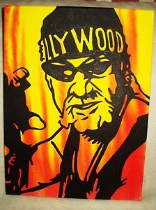 224x300 Canvas Painting Wrestler Hulk Hogan Hollywood Face Yellow Art - Hulk Hogan Painting