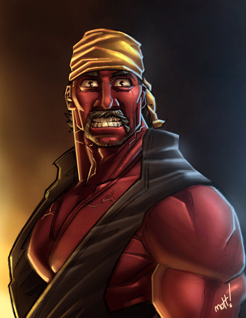 786x1017 The Red Hulk Hogan By Mohammedagbadi - Hulk Hogan Painting