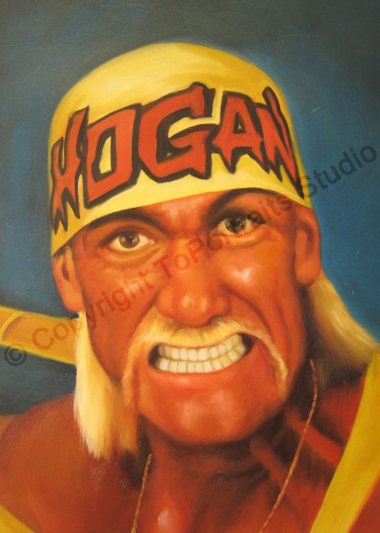 550x771 Hulk Hogan, Wwf Wwe Wrestling - Hulk Hogan Painting