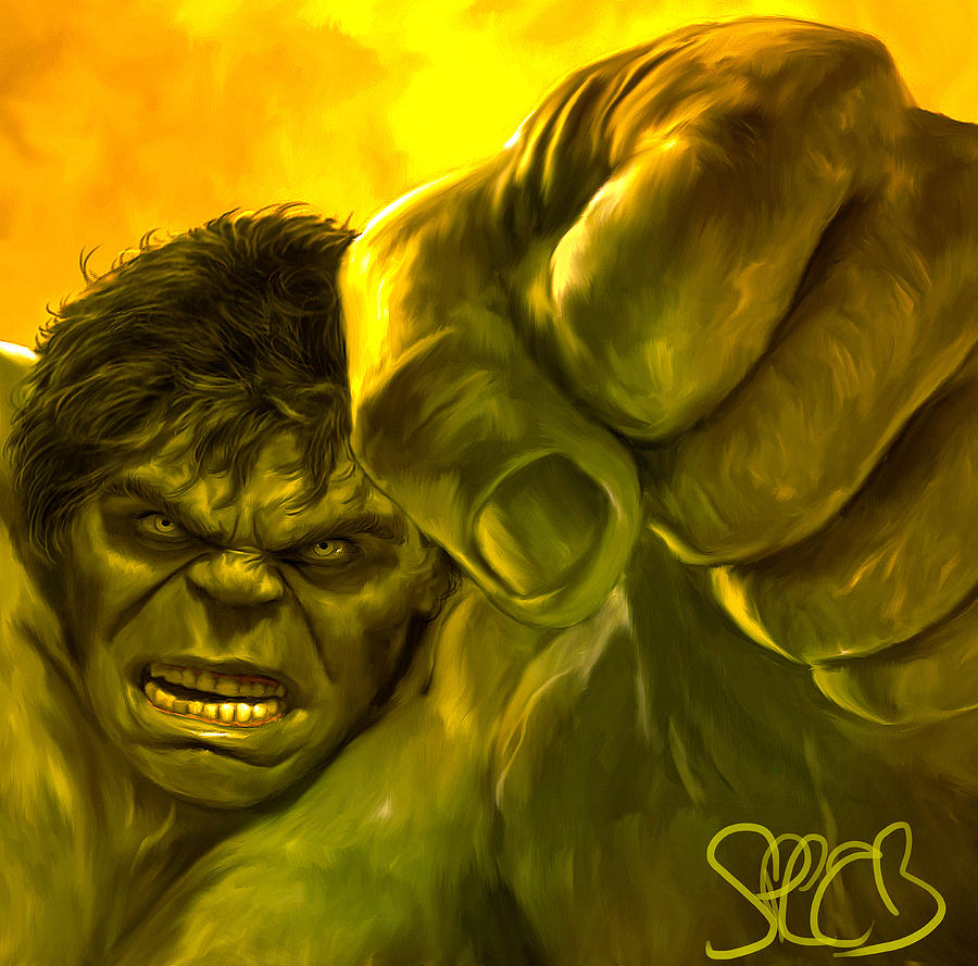 900x889 Hulk Painting By Mark Spears - Hulk Painting