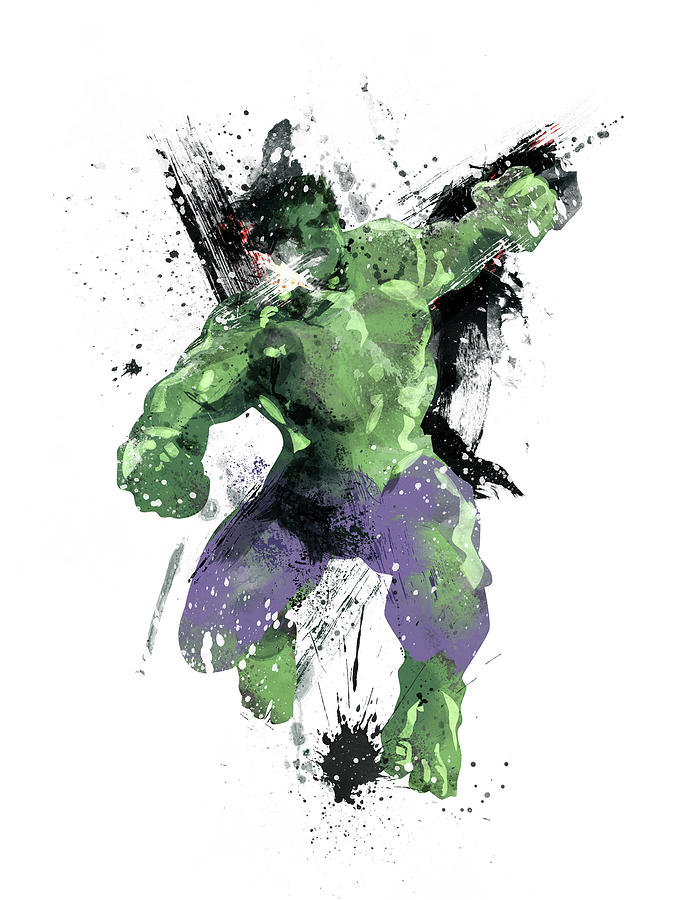 675x900 Hulk Abstract Painting By Unique Drawing - Hulk Painting