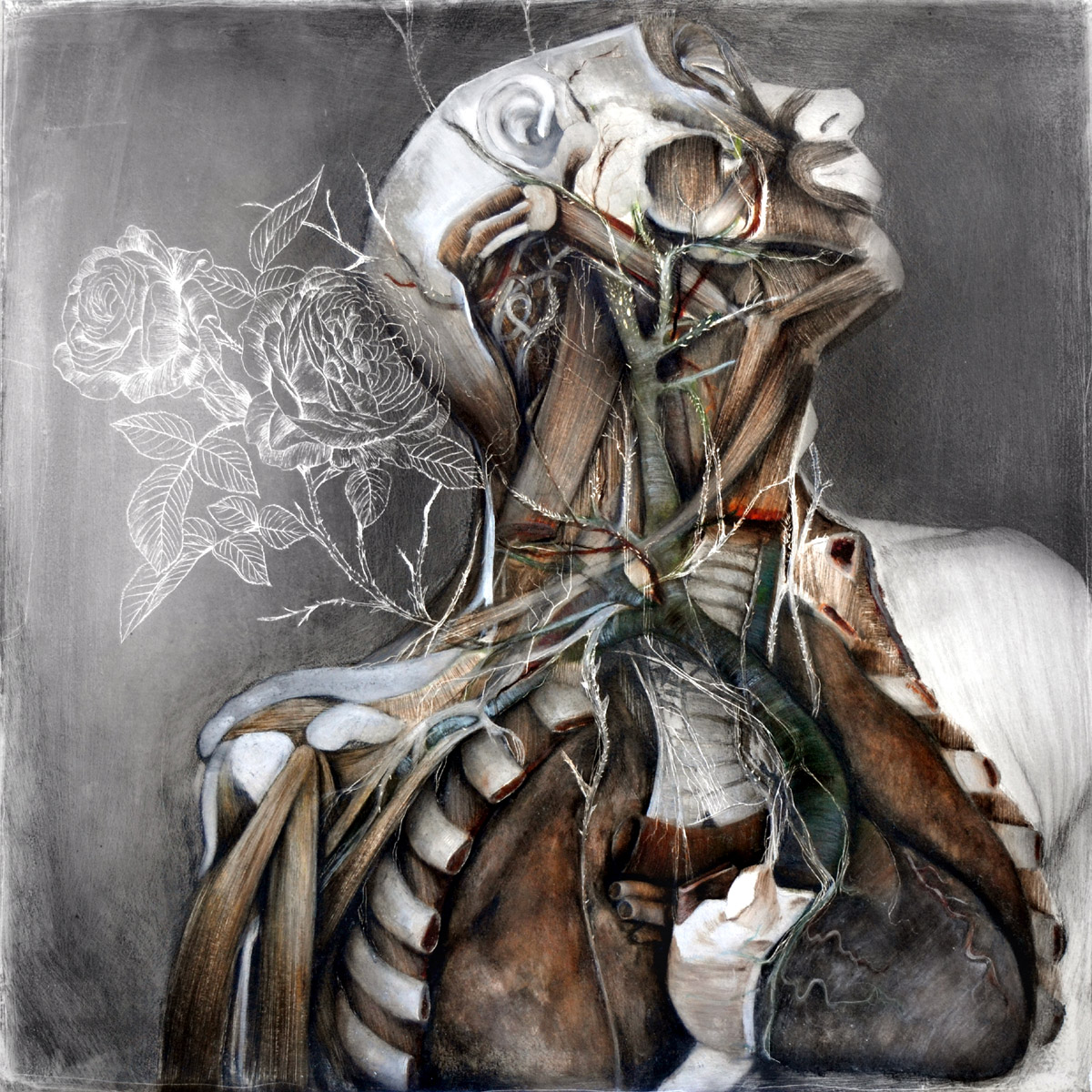 1200x1200 Plants Grow From Human Anatomy In Poetic Paintings Of Decaying - Human Anatomy Painting