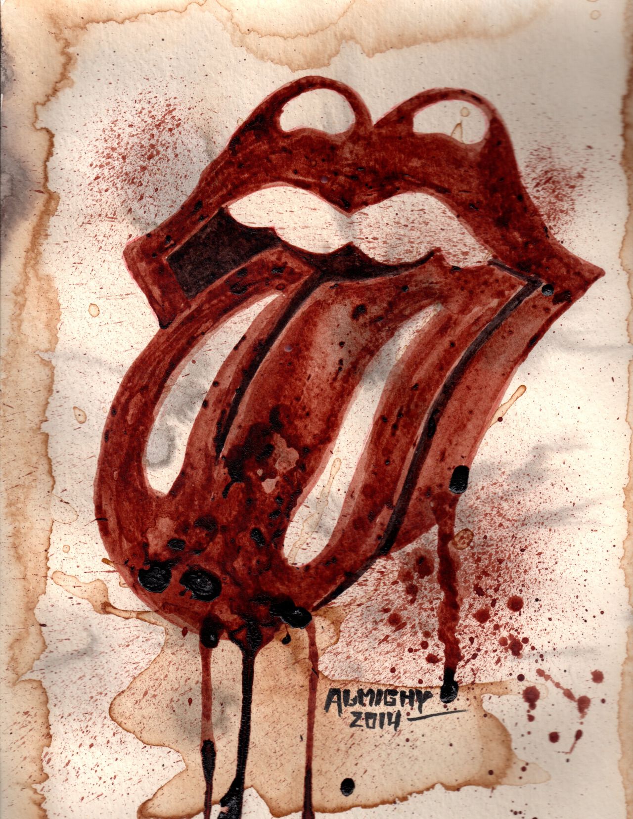 1280x1656 Human Blood Painting By Ryan Almighty Kreative Bloodbath - Human Blood Painting