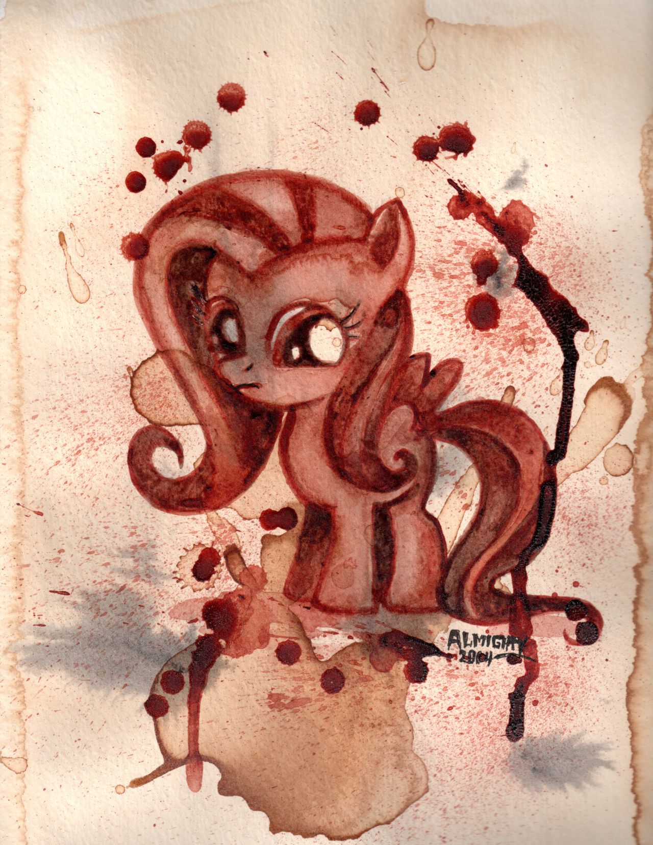 1280x1656 Human Blood Painting By Ryan Almighty Fun Times In The Dark - Human Blood Painting