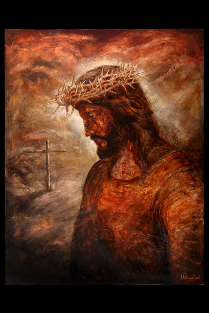 427x640 Marshall Amazonika Artwork Blood Of Jesus Son From Nazareth - Human Blood Painting