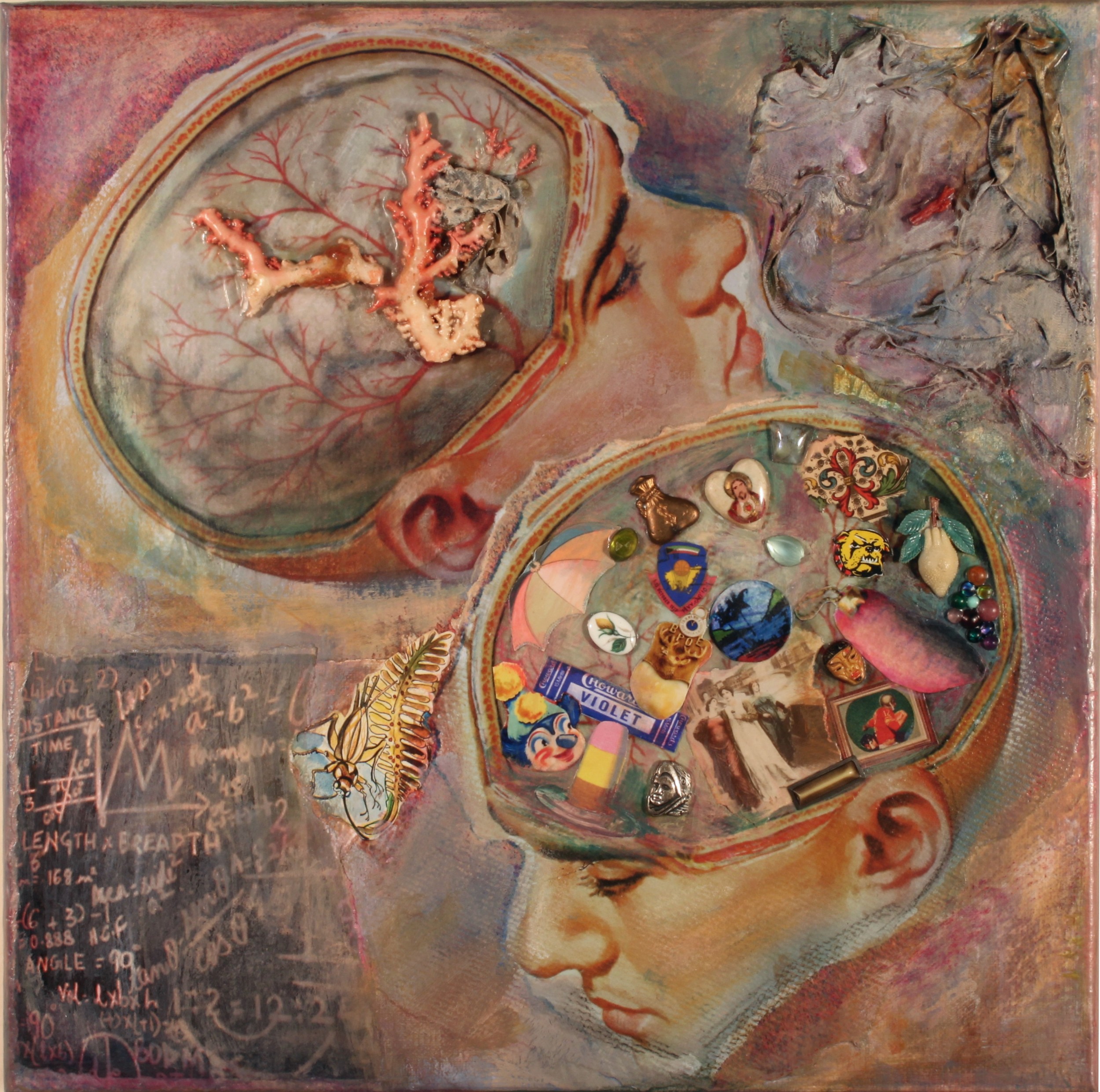 2500x2483 Left Brain - Human Brain Painting