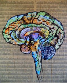 236x293 Neuron 7, Neurons, Neurology, Science Art, Science, Biology Art - Human Brain Painting