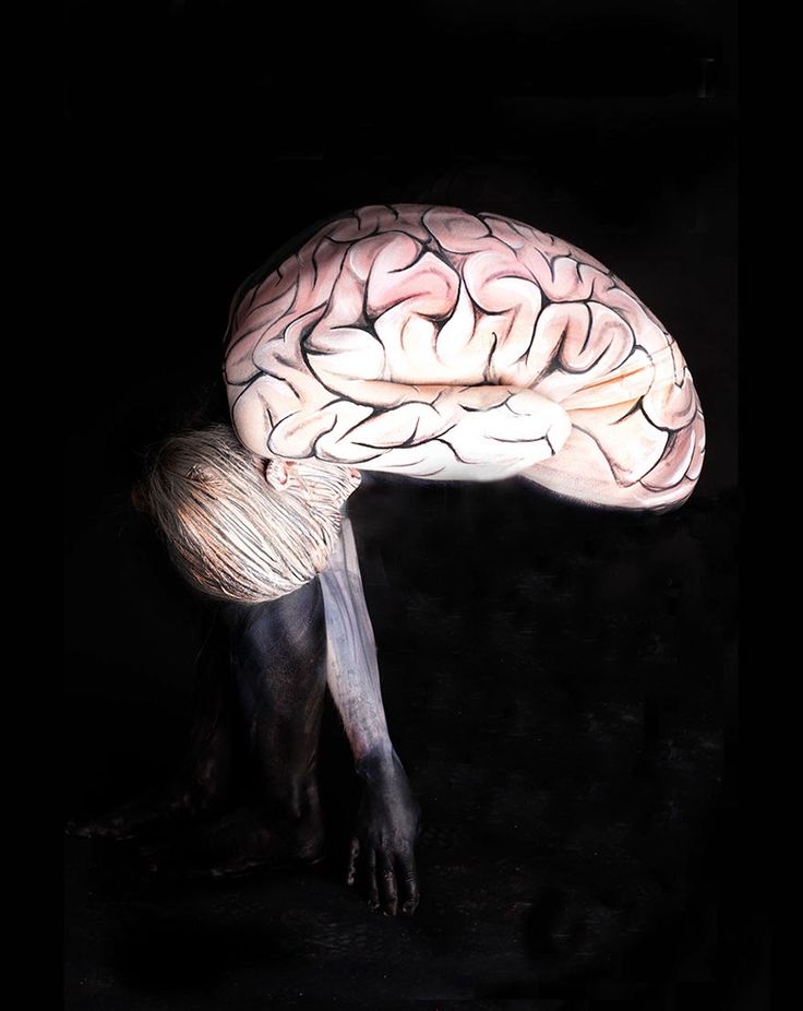 736x926 Brain Body Paintings Body Paintings - Human Brain Painting