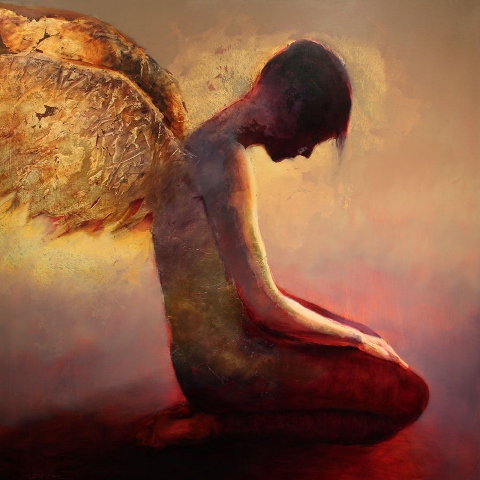 480x480 Steven Daluz Poetic Beauty Of Human Figure Feather Of Me - Human Figure Painting