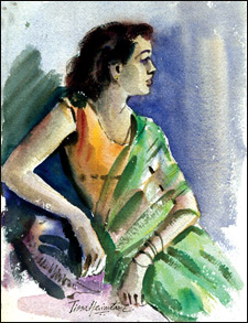 225x293 Tissa Hewavitarane, Watercolours - Human Figure Painting