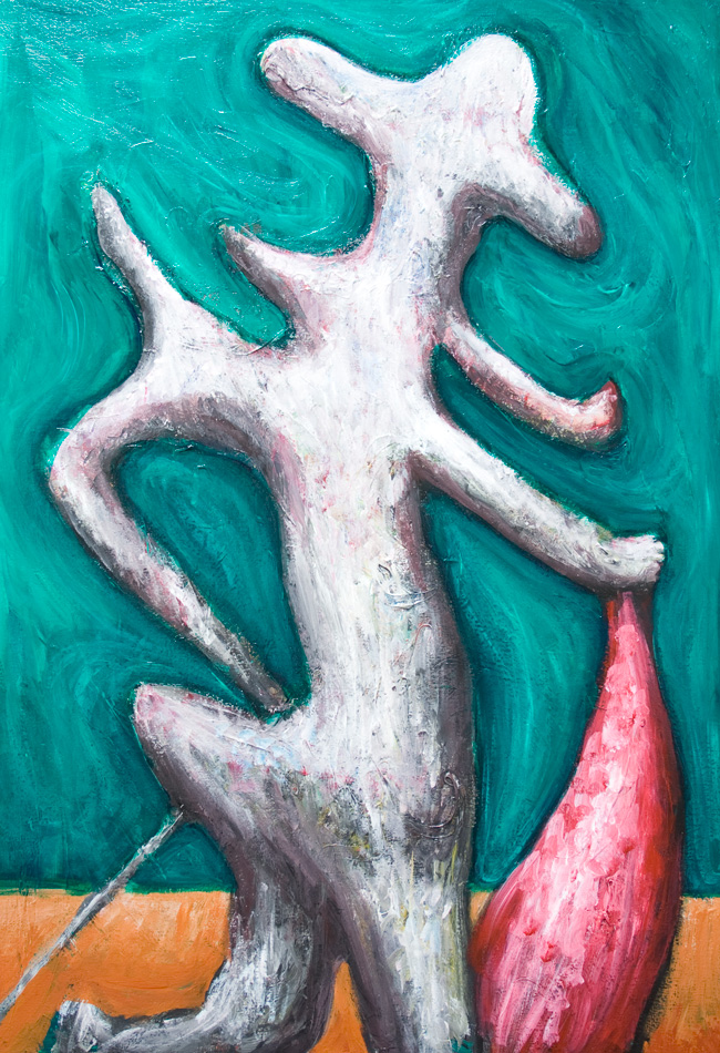 650x950 Young Matador Abstract Human Figure Painting, Abstract Symbolic - Human Figure Painting