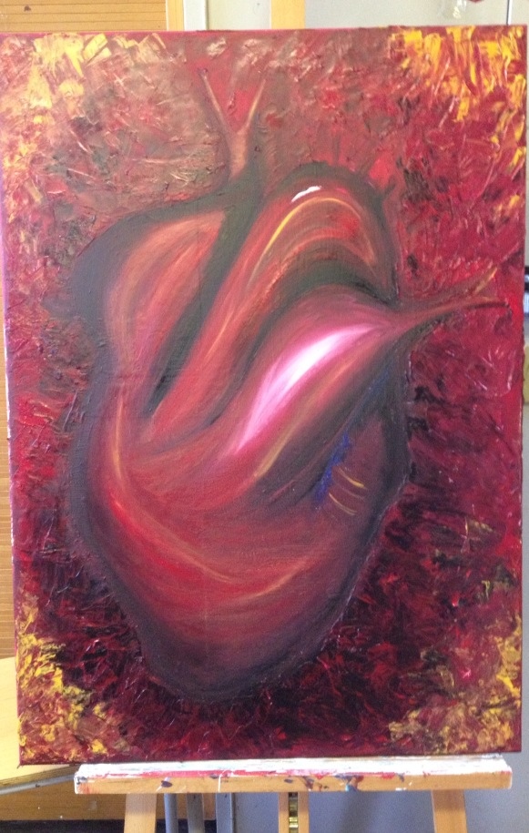 581x915 Painting Of The Extraordinary Human Heart Painted By Yours Truly - Human Heart Painting
