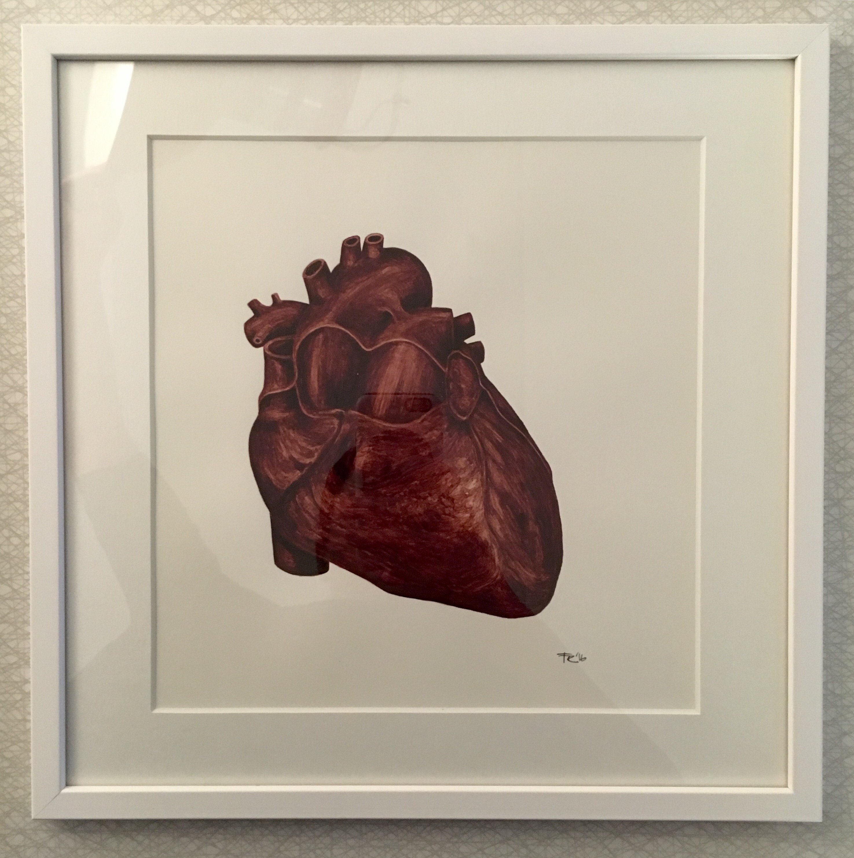 2950x2967 Fanatomy Illustration - Human Heart Painting