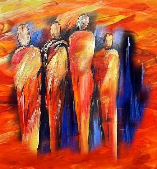 505x542 Cheap Handmade Painting Living Room Decor Wall Paintings Abstract - Human Painting