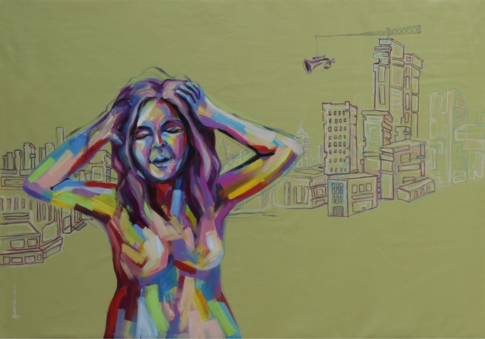 690x483 Gallery Of Human Civilization 6 By Artist Apurva Singh Pop Art - Human Painting