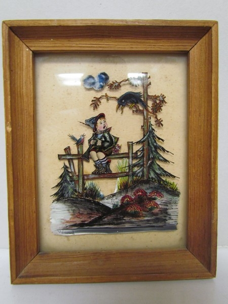 450x600 I Have A Small (5x7) Framed Painting On Glass Signed By Hummel. My - Hummel Painting