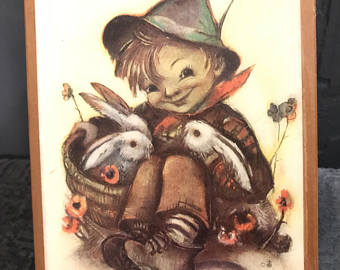 340x270 Set Of 3 Small Hummel Prints Wooden Frames Metal Frames - Hummel Painting