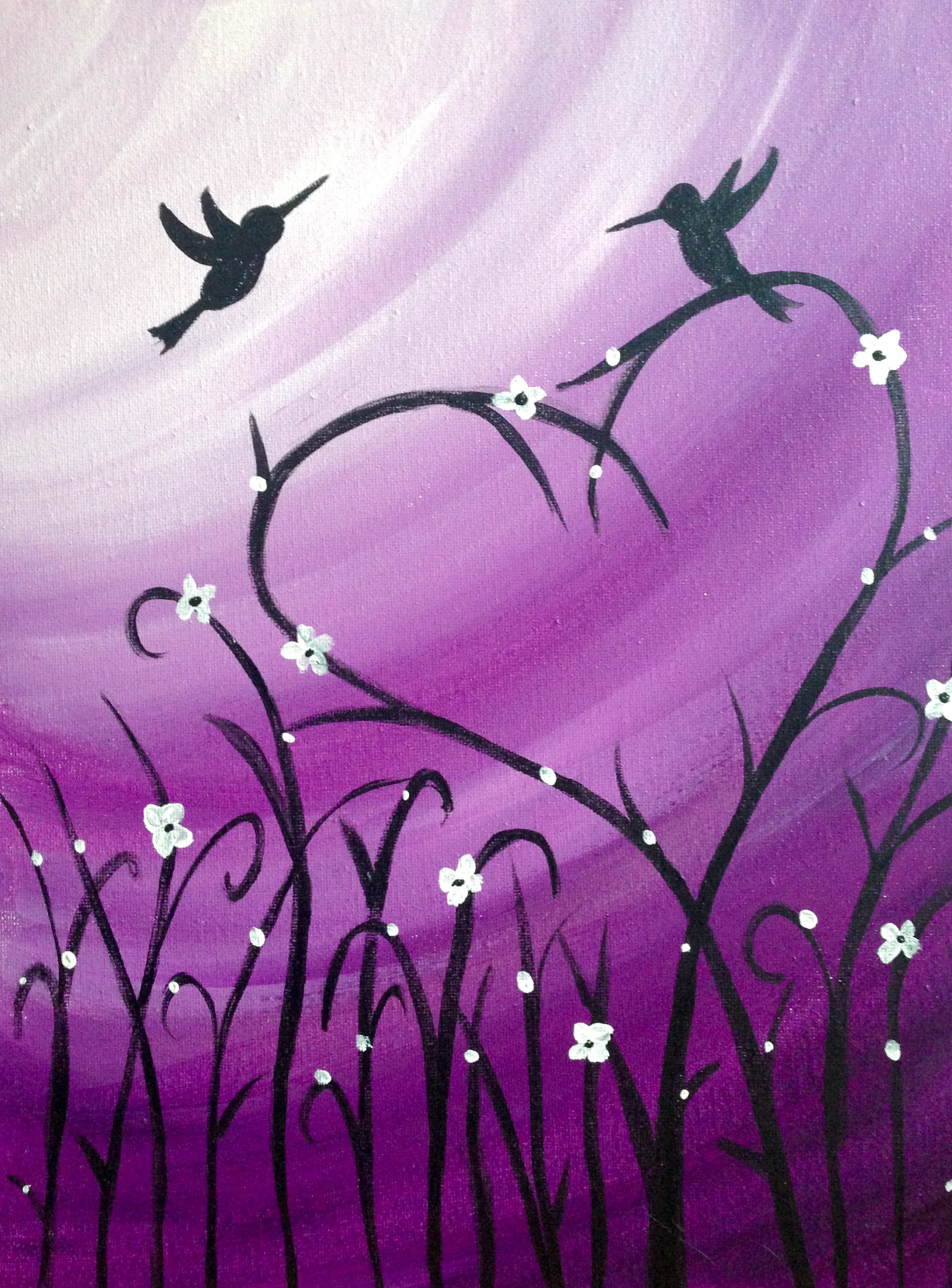 2153x2914 Fat's Grill Amp Bar 08222017 Paint Nite Event - Hummingbird Canvas Painting