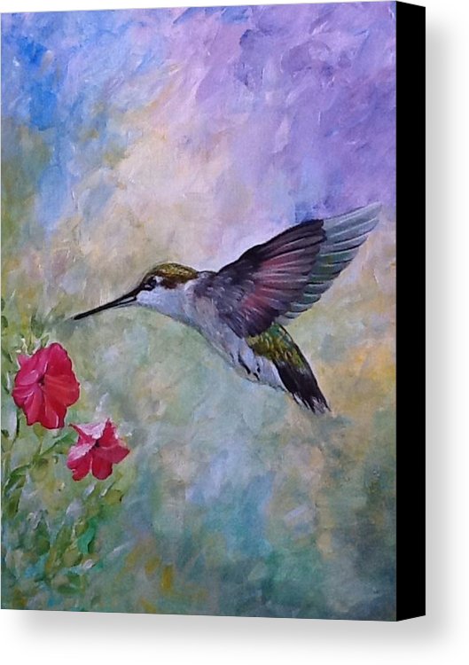 529x750 Hummingbird Canvas Print Canvas Art By Joyce Lapp - Hummingbird Canvas Painting
