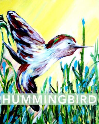384x480 April 25, 2018 Hummingbird Or Sitting, Waiting, Wishing - Hummingbird Canvas Painting