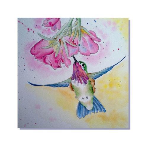 500x500 Hummingbird Painting Ebay - Hummingbird Flower Painting