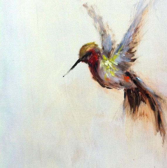 Hummingbird Oil Painting
