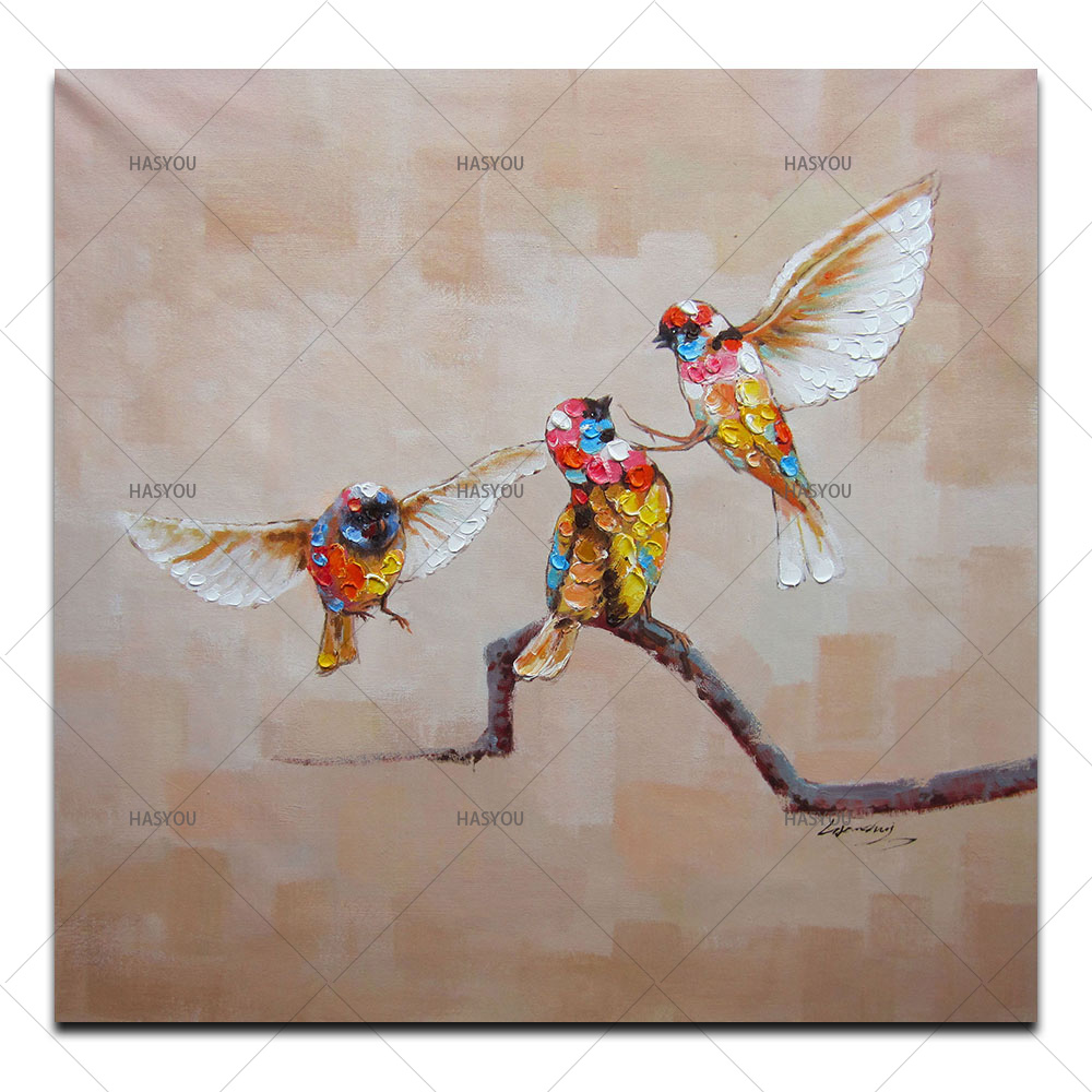 1000x1000 Hasyou High Skills Artist Pure Hand Painted Fashion Design Bird - Hummingbird Oil Painting