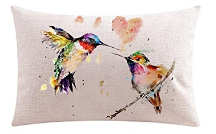 425x265 Oil Painting Bird Hummingbird Throw Pillow Case - Hummingbird Oil Painting