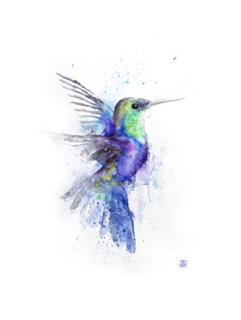 770x1021 Saatchi Art Hummingbird Painting By Boba J - Hummingbird Painting