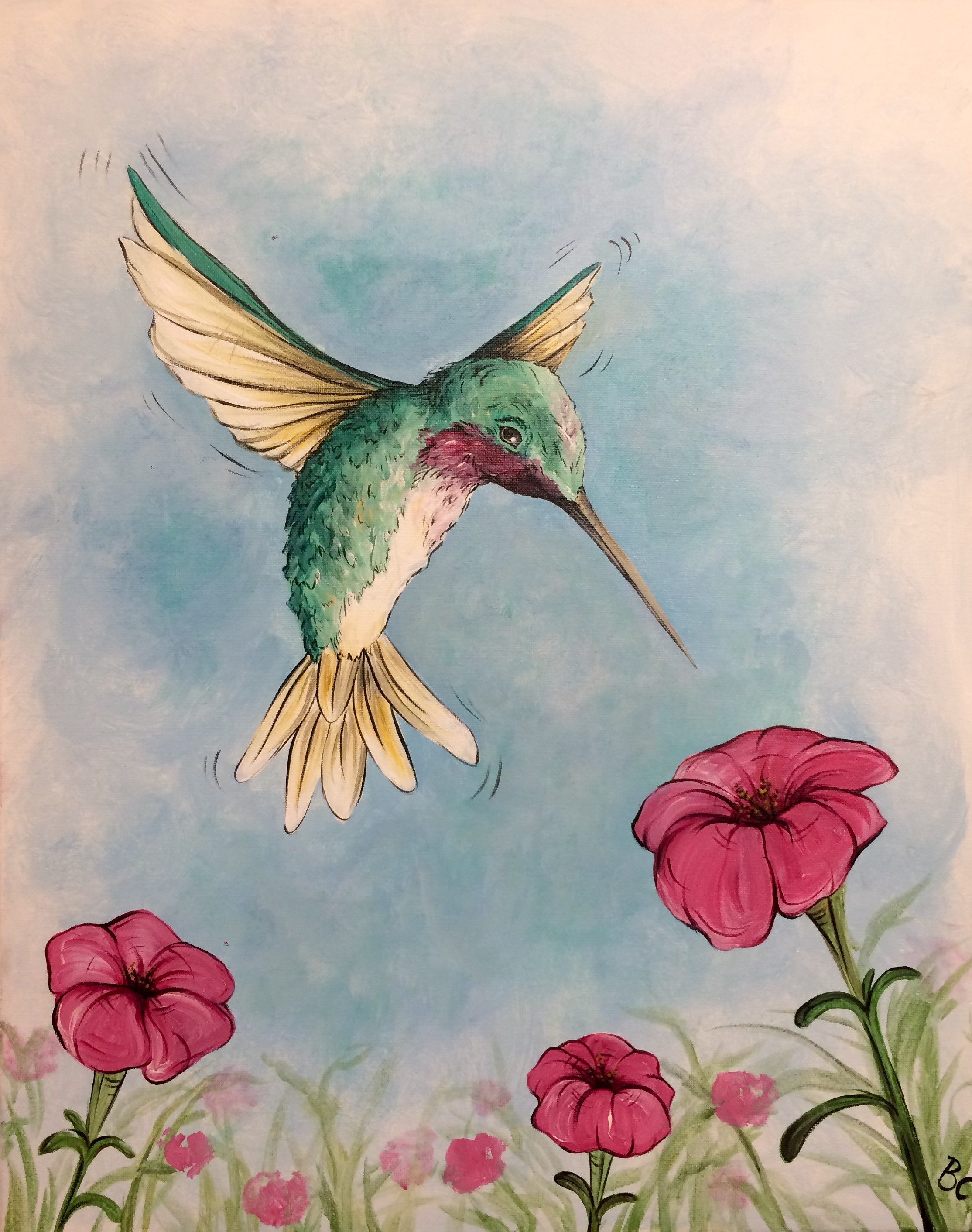 2228x2823 Hovering Hummingbird Painting - Hummingbird Painting Images