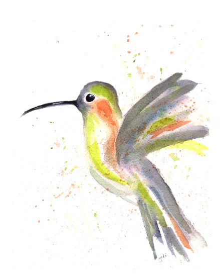 439x557 Hummingbird The Creative Life In Between - Hummingbird Watercolor Painting