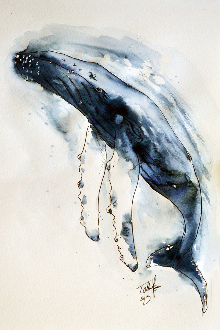 730x1093 Humpback Whale Painting By Tyleen - Humpback Whale Painting