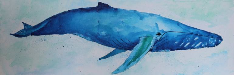 770x249 Saatchi Art Humpback Whale Painting By Megan Leigh - Humpback Whale Painting