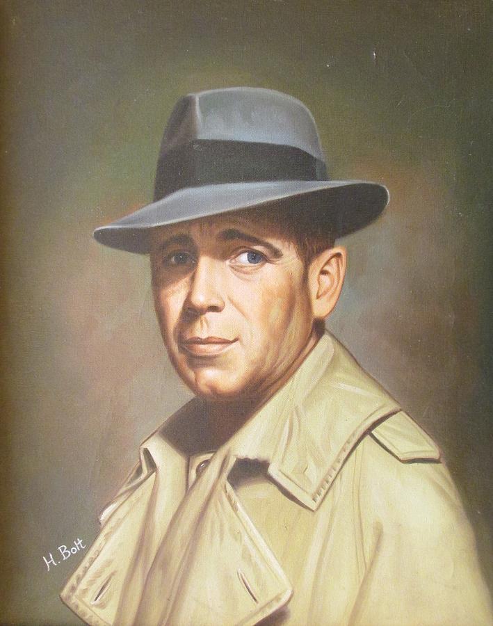 709x900 Humphrey Bogart Painting By H Bolt - Humphrey Bogart Painting