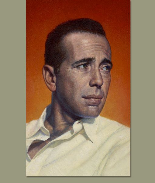 510x600 Humphrey Bogart Stamp By Michael J Deas Inspirational Portrait - Humphrey Bogart Painting