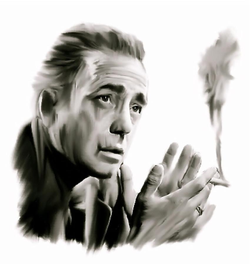 850x900 Bogey Ii Humphrey Bogart Painting By Iconic Images Art Gallery - Humphrey Bogart Painting