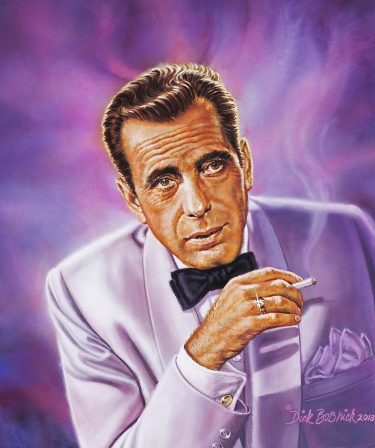 770x918 Saatchi Art Humphrey Bogart Painting By Dick Bobnick - Humphrey Bogart Painting