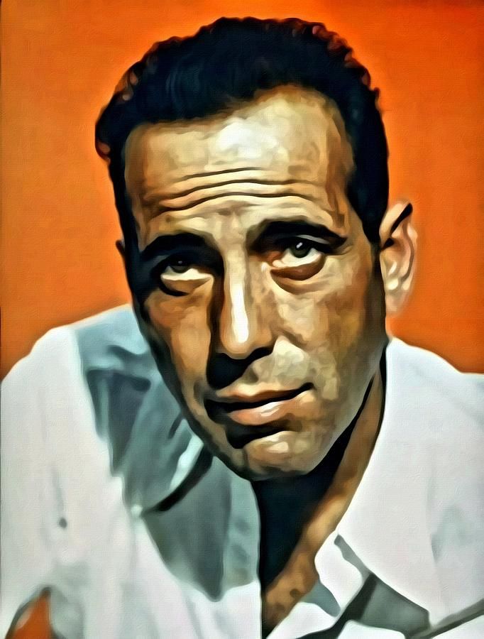 682x900 Celebrities Painting - Humphrey Bogart Painting
