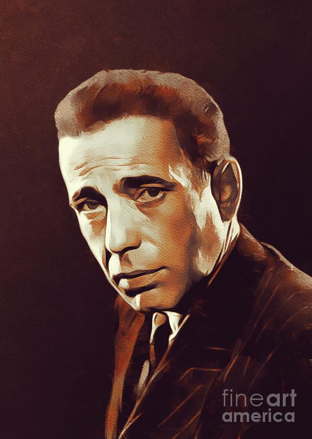 640x900 Humphrey Bogart, Hollywood Legend Painting By Mary Bassett - Humphrey Bogart Painting