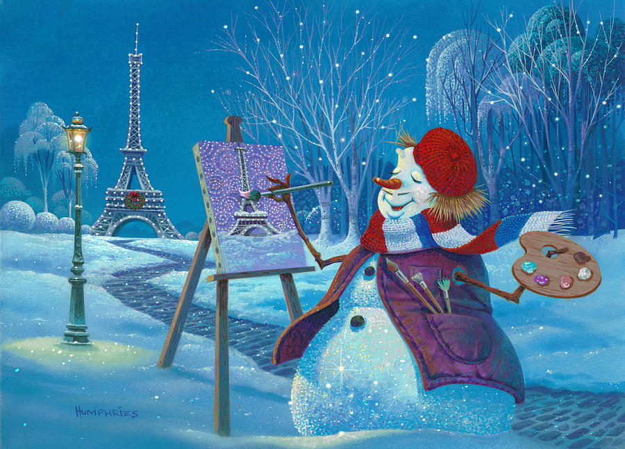 900x647 Joyeux Noel Painting By Michael Humphries - Humphries Painting