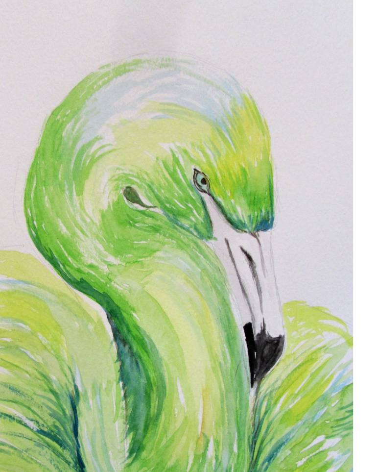 770x963 Saatchi Art Vibrant Flamingo Painting By Justine Humphries - Humphries Painting