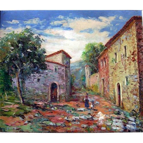 500x500 Hungarian Painting Signed G. Esteban Wood Frame 2185876 - Hungarian Painting