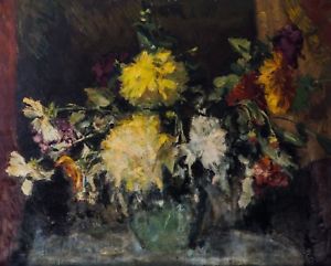 300x241 Istvan Boldizsar Flower Still Life, 1957 (Hungarian Painting) Ebay - Hungarian Painting