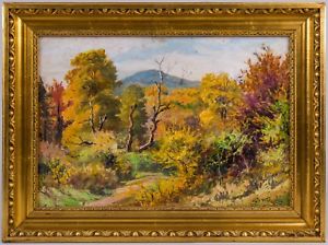 300x224 Kalman Kiss Nagybanya Landscape In Autumn (Hungarian Painting - Hungarian Painting